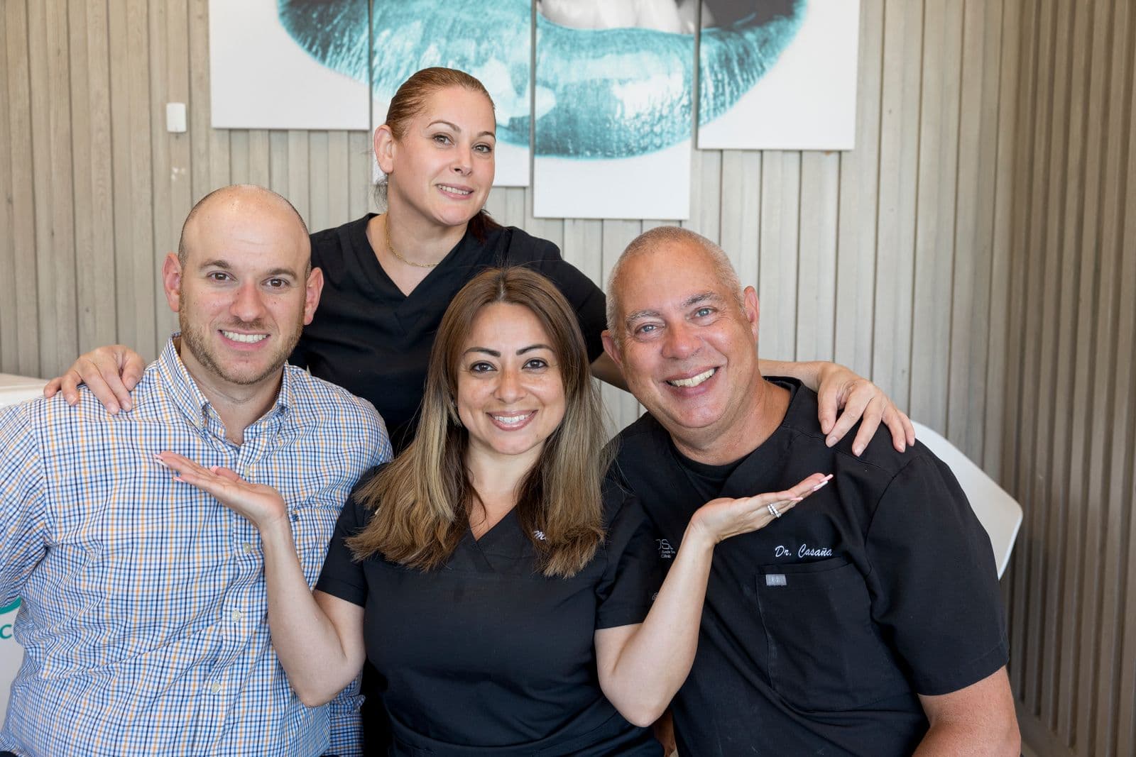 Dr. Casañas with the Meadowbrook team