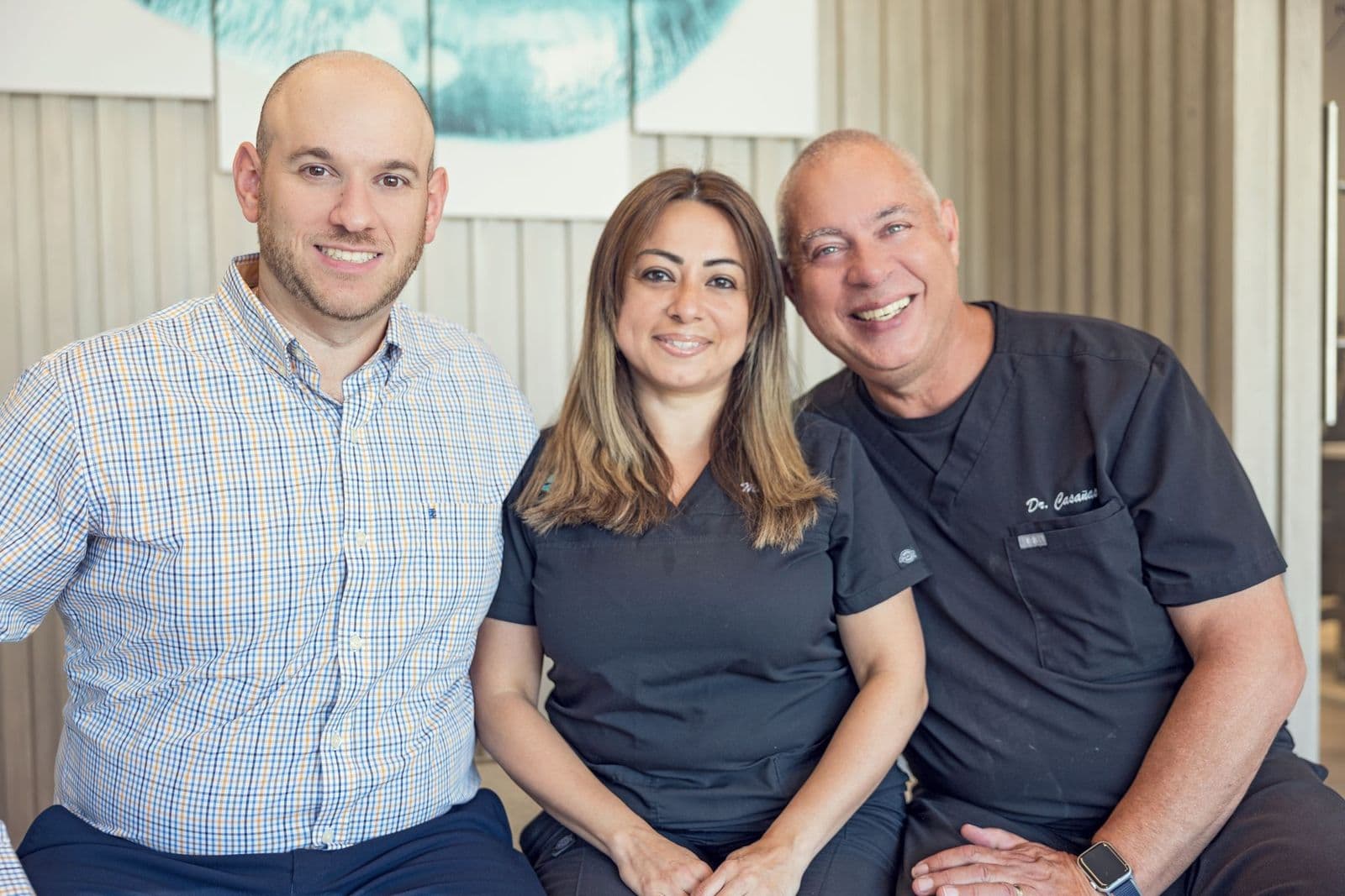Dr. Tamburro with patient and team