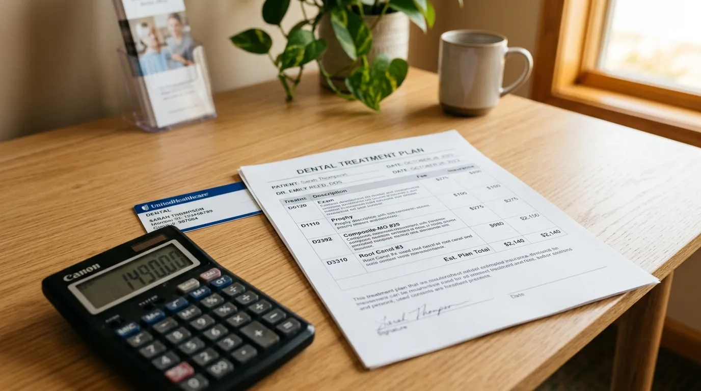 Person comparing dental care financing options on a laptop at home